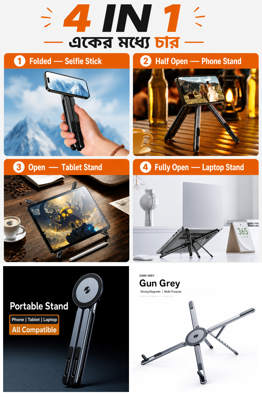 Magnetic Phone, Laptop & Tablet Holder